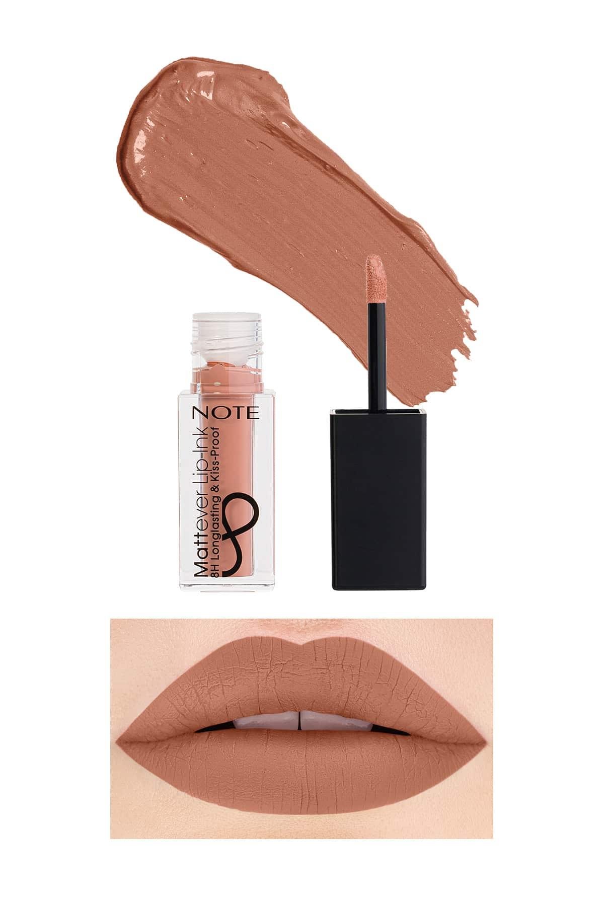 Note Mattever Liquid Lipstick 04 Peach Rose 02